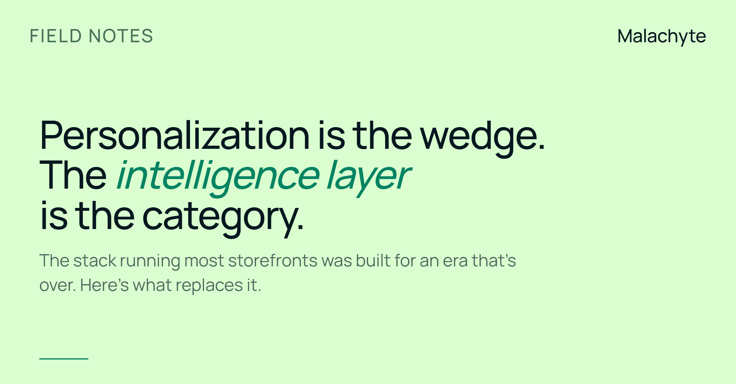 Beyond segmentation: the real-time personalization layer ecommerce needs | Malachyte