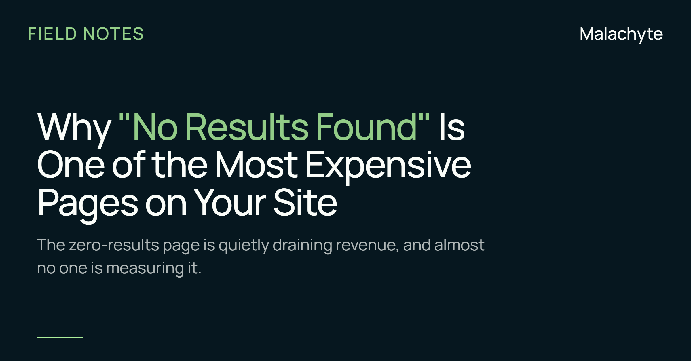 Why "No Results Found" Is One of the Most Expensive Pages on Your Site